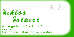miklos holpert business card